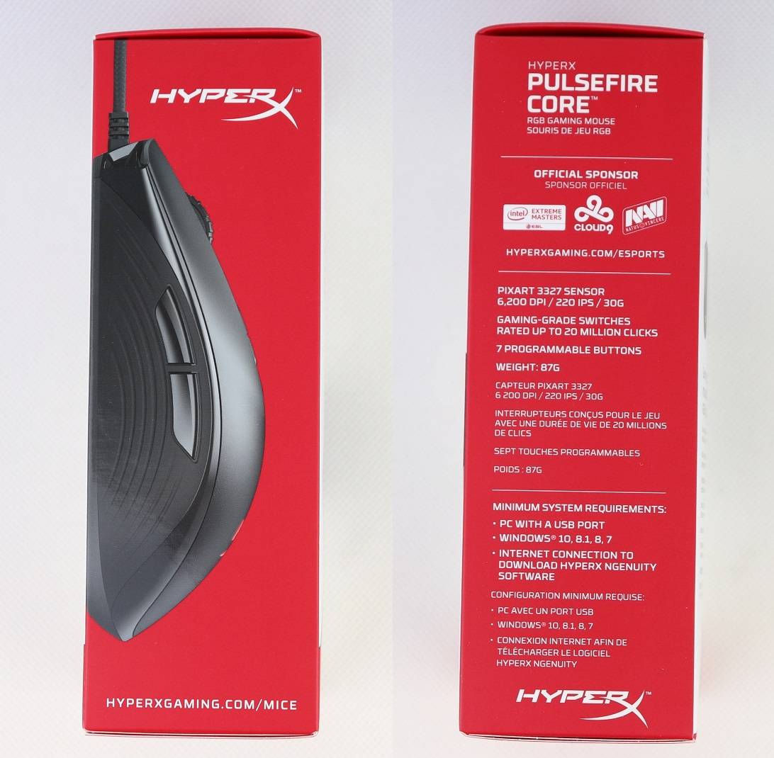HyperX Pulsefire Core RGB電競滑鼠
