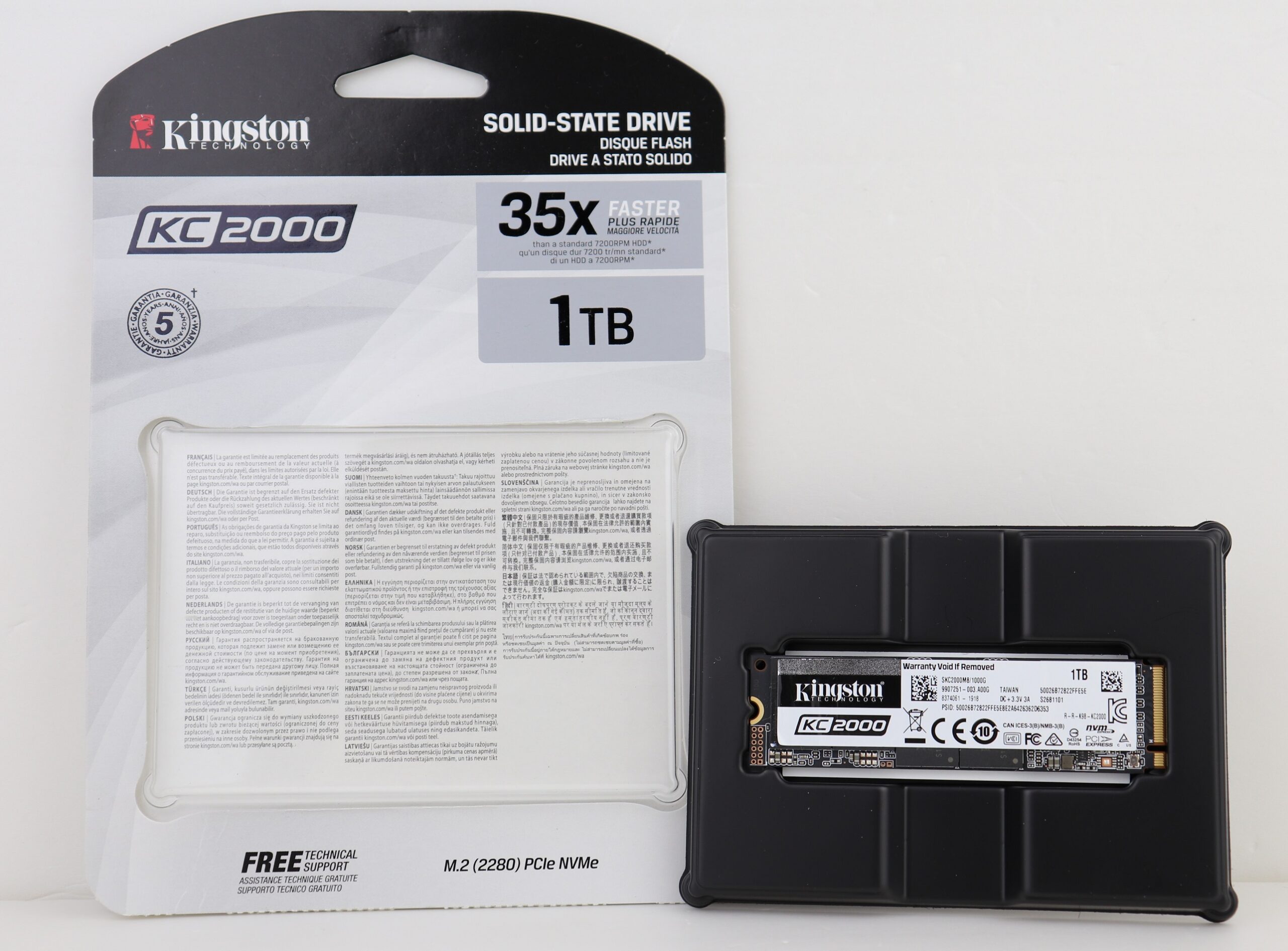 Kingston KC2000 1TB PCIe NVMe SSD固態硬碟