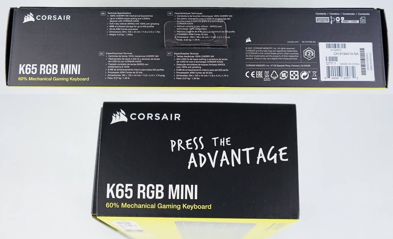 海盜船Corsair K65 RGB MINI 60%機械鍵盤