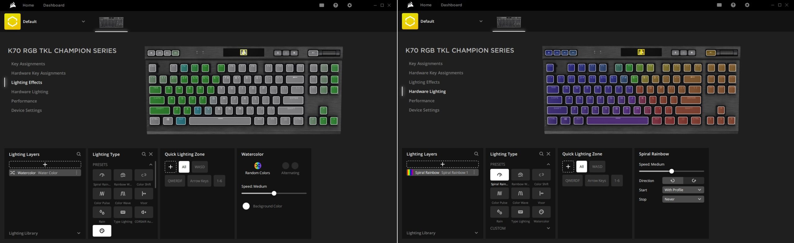 海盜船Corsair K70 RGB TKL Champion Series機械鍵盤