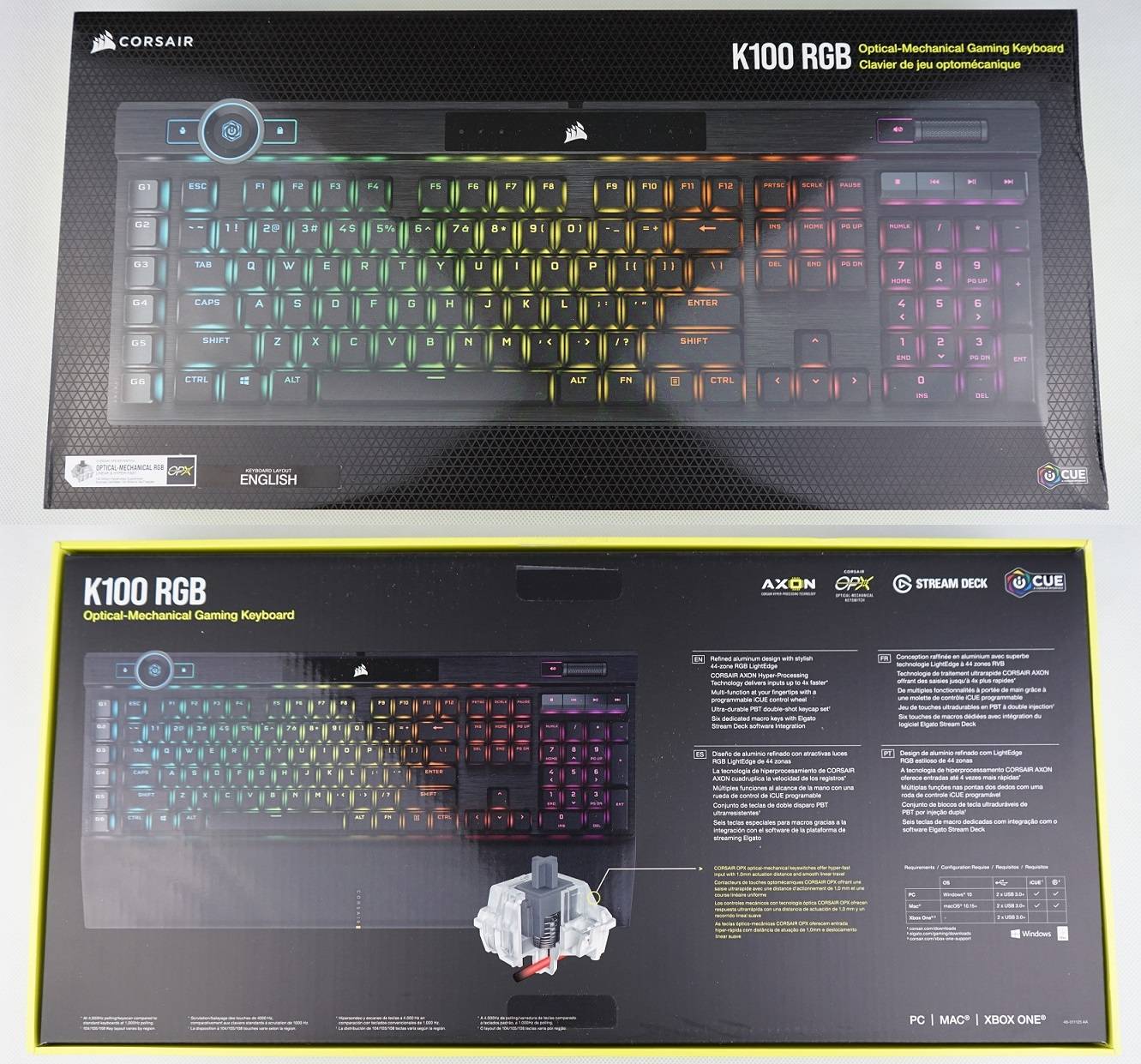 海盜船Corsair K100 RGB機械鍵盤