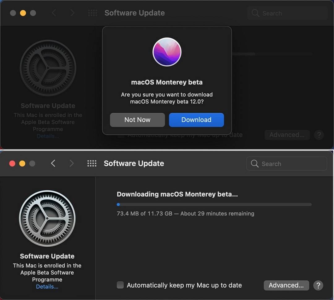 蘋果Apple macOS 12 Monterey Public Beta公開測試版安裝